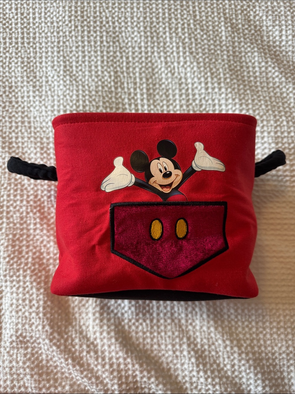 Disney Red and Black Mickey Mouse Storage Basket